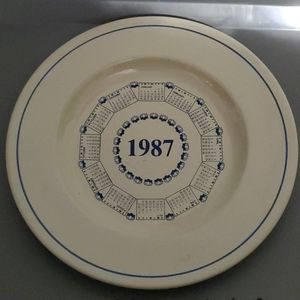 1987 calender plate